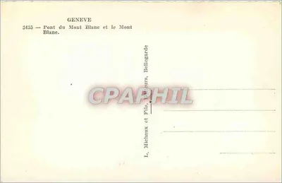 Genewa — Most Mont-Blanc i Mont-Blanc — Michaux et Fils, Bellegarde — Rewers