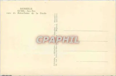 Marsylija — Widok z Kościoła Najświętszej Maryi Panny Obronnej — Wyspy — Wydawnictwo Mireille — Rewers