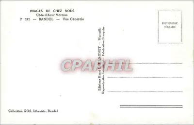 BANDOL — Vista Geral — Éditions Henri LAGNÉT — Verso
