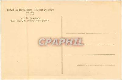 Santuário da Abadia Nossa Senhora da Graça — Trappista de Bricquebec — Manche — Foto Bioret, Valognes — Verso