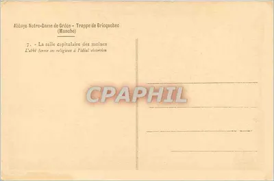 Sala capitular — Abadia Nossa Senhora da Graça — Trappista de Bricquebec (Manche) — Verso