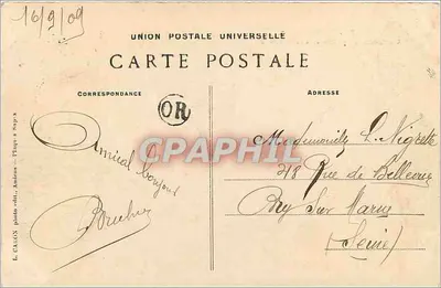 Amiens — Katedra z lotu ptaka — L. CAILLOIS, fotograf i wydawca, Amiens, nr 125 — Rewers