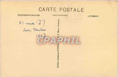 Avignon - Pałac Papieski - Główne Wejście — Wydawnictwo F. Beau, Avignon — Rewers