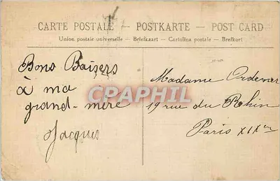 Saint-Germain-en-Laye — Zamek, widok z Parku — kolekcja R. F. nr 2375 — Rewers