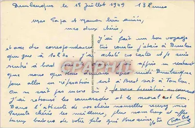 Place Jean Bart — Dunkerque — wydawca Stara pocztówka 210 — Rewers