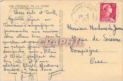 Castelo de Tournai — Loire — Edições d'Art Interdiction — Verso