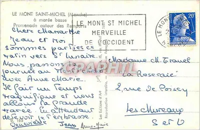 O Mont Saint-Michel (Manche) — Passeio ao redor dos muros — Les Éditions d'Art — Verso