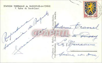 Stazione Termale di Bagnolles-de-l'Orne — Chiesa del Sacro Cuore — Edizioni R. Gallois — Verso