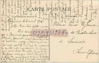 Sainte-Adresse — Pieczara Cukru — n° 187 — Rewers
