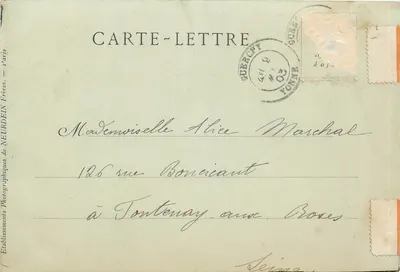 Carta-letreiro — Paris — Estabelecimentos Fotográficos de NEURDEIN Frères — n° 126