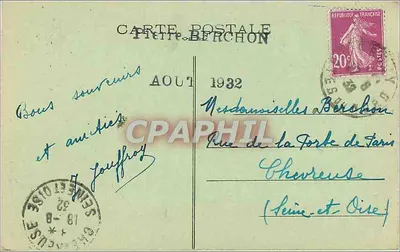 La Bretagne Pittoresque — Rochers à l'Entrée de la Goule de Galimonneuz — Wydawca: Pierre Berchon, n° 7968 — Rewers