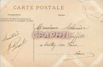 NANTES — Statue de Villebois-Mareuil C.L.C. — Collection F. Chippon - Nantes — Verso