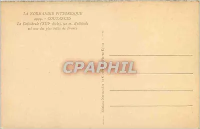Coutances — Katedra z XIII wieku — Wydawnictwo Normandzkie — Rewers