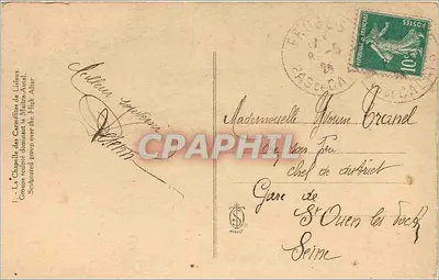 A Capela das Carmelitas de Lihinx — Grupo escultórico dominando o Altar-Mestre — editor desconhecido — Verso