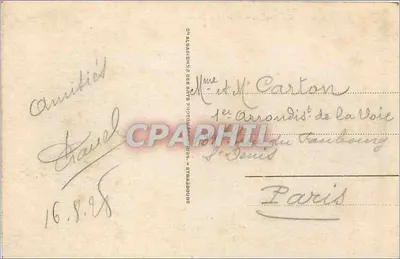 Dieppe - Vista geral e o Castelo — Editor: Ch. Albagnac, Strasbourg, n°6 — Verso