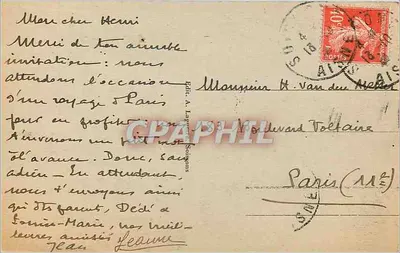Soissons - Vista generale verso la Cattedrale — editore A. Larguier, n°3 — Verso