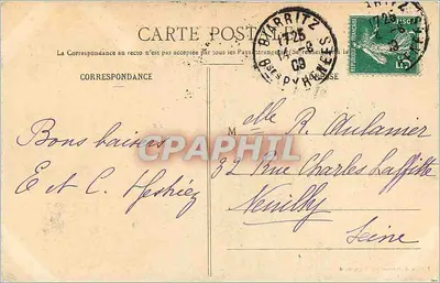 Biarritz Pittoresque — Zimmer der Liebe N° 138 — Verlag Zimmer der Liebe — Rückseite