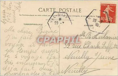 Bilhete postal antigo Val d'Isere — Verso