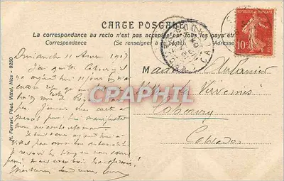 Vittel. Salony pocztowe i ogólny widok Wielkiej Galerii. — Rewers