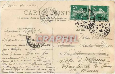 Cauterets — Gave et Pis d'Arròs — Wydawnictwo At Ducasse, Cauterets — Rewers