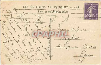 Parijs. La Madeleine — Uitgever: Les Éditions Artistiques - LIP — Achterkant