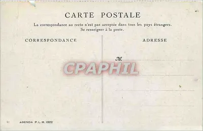 Savoie. Chamonix — A Vista da Mer de Glace da Flégère — Agenda P.L.M. 1922 — Verso