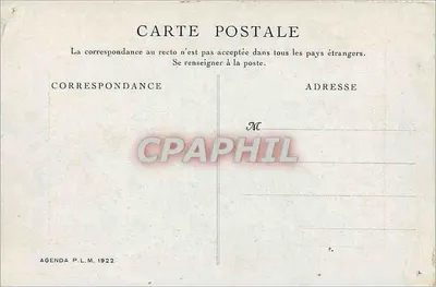 Gorges da Ardeche — Serviços de Auto-Cars P.L.M. — Agenda P.L.M. 1922 — Verso