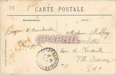 Parc de Rambouillet — De Sfinx en het Kasteel — Lagrange, uitgever — Achterkant