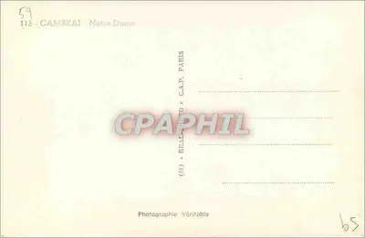 Cambray - Notre-Dame — uitgever REALPHOTO, nr. 113 — Achterkant