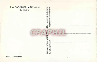 St-GERMER de FLY — A Prefeitura — Edições de Arte « MARCO » — Verso