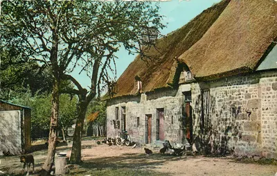 Cour de Ferme — A Normandia Pittoresca — Edições Norbert Goubey, Saint-Pierre-Église (Manche)