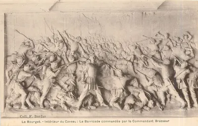 Le Bourget - Interior do Alcove: A Barricada comandada pelo Comandante Brasseur — Coleção F. Bordas