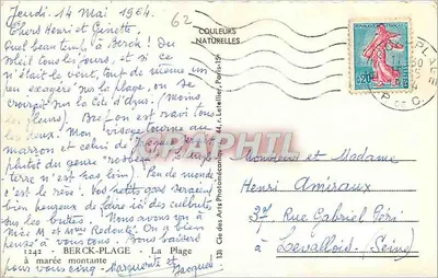 Praia de Berck — barcos com maré alta — editor Cap — Verso