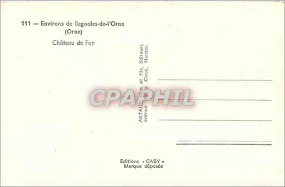 Zamek Fay — okolice Bagnoles-de-l'Orne — Éditions Gaby — Rewers