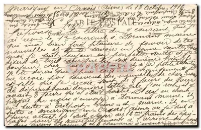 Bilhete postal antigo A vida na Champagne ( folclore chapéu traje vinha videira ) TOP — Verso
