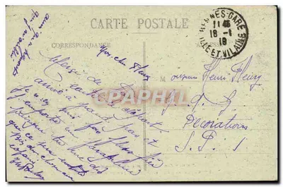 Ao redor dos Lits-Clos (Coleção E. Hamonic, St-B.) — Dores de Amor, seu Prometido Está no Front! — n° 5527 — Verso