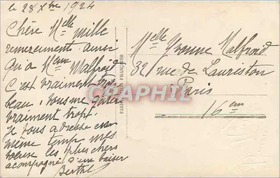 Dziewczyna w pomarańczowej sukni — kwiatowy ramki — Paris 760 — Rewers