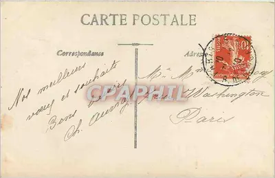 Kobieta w różowej sukni przed chevaletem — Szczere życzenia — ASTOR n°2154 — Rewers