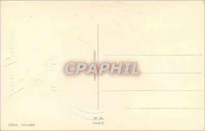 Bukiet lili — Porte Bonheur — M.D. Paris, seria nr 3425 — Rewers