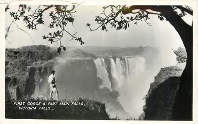 Primeira garganta & parte das quedas principais, quedas de Victoria