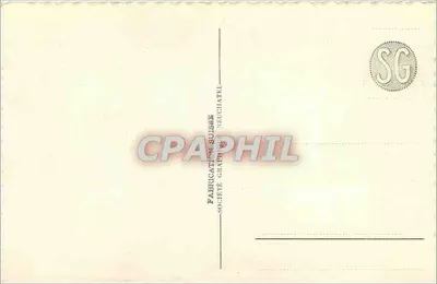 Zamek Chillon i Zęby Południowe — widok z jeziora — Société Graphique Neuchâtel, n° 8114 — Rewers