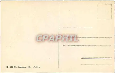 Zamek Chillon — Sala Rycerzy — wydawca Th. Anderegg, n° 377 — Rewers