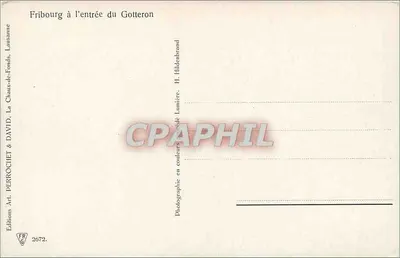 Fribourg à l'entrée du Gotteron — Fotografia em cores — H. Hildenbrand & David & Perrochet — Verso