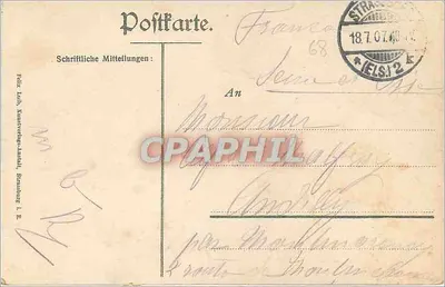 Strasbourg i. E. — Katedra — Felix Jaub, Kunstverlag-Verlag, Strasbourg i. E. — Rewers