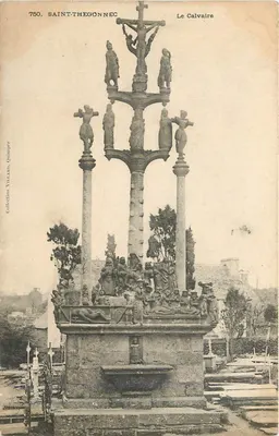 Saint-Thégonnec — O Calvário — Coleção Vilhann, Quimper, n°750