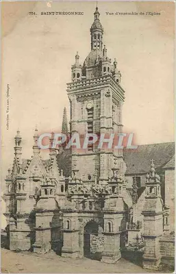 Saint-Thégonnec — Visão geral da Igreja — Coleção Valanis, Quimper, n°754