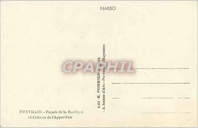 Narbo — Façada Bazyliki i Kolorne Wnętrze Aparycji — wyd. M. Pommier — Rewers