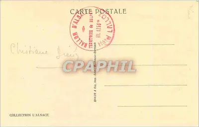 Wzgórza Masevaux — Jeziora Alfeld i Sewen, widziane z Ballon d'Alsace — n° 152 — Rewers