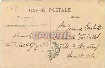 Le Donon (1070 m) — Herinnering aan de Vosges — Uitgave van Maison d'Art Victor, Arricourt (Frankrijk) — Achterkant