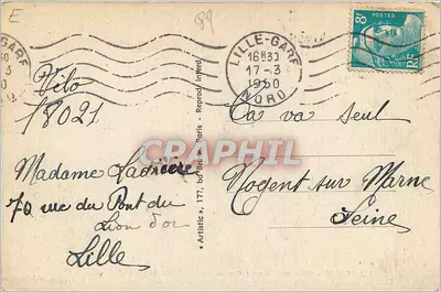 As Tumbas — Quarre-les-Tombes (Yonne) — editor Artistic, Paris, n°15 — Verso